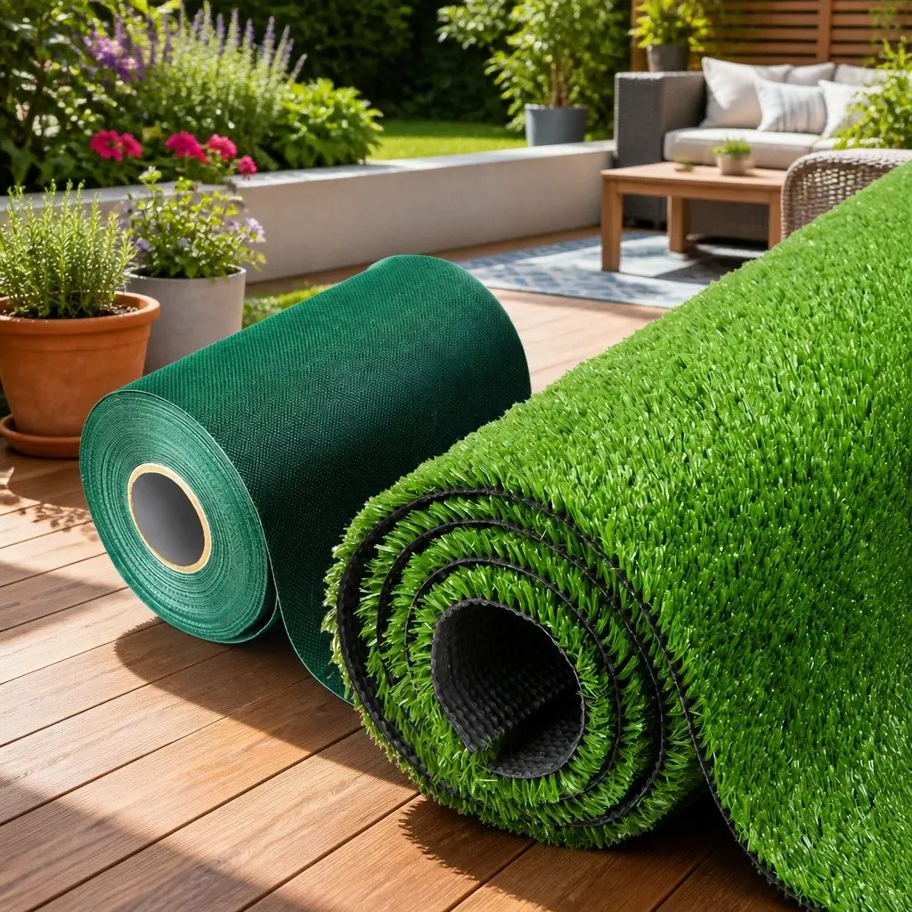 Synthetic Turf 2m x 5m Olive Artificial Grass Lawn Realistic Fake Grass Roll