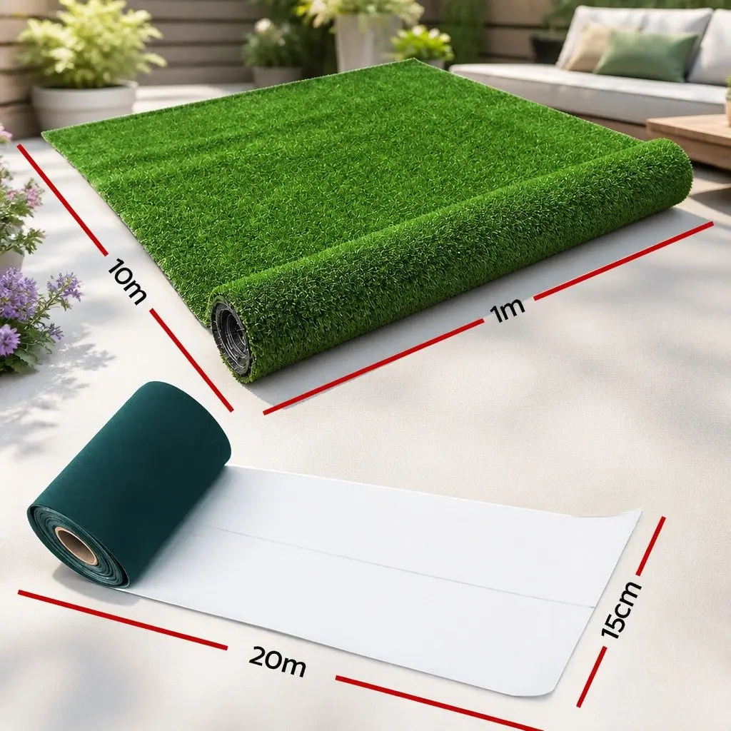 Synthetic Turf Roll Olive Green 2m x 10m 17mm Pile Artificial Grass for Lawns Patios Balconies Rooftops