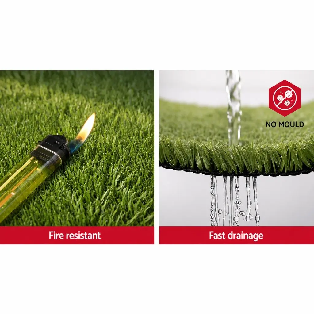 Synthetic Turf Roll Olive Green 2m x 10m 17mm Pile Artificial Grass for Lawns Patios Balconies Rooftops