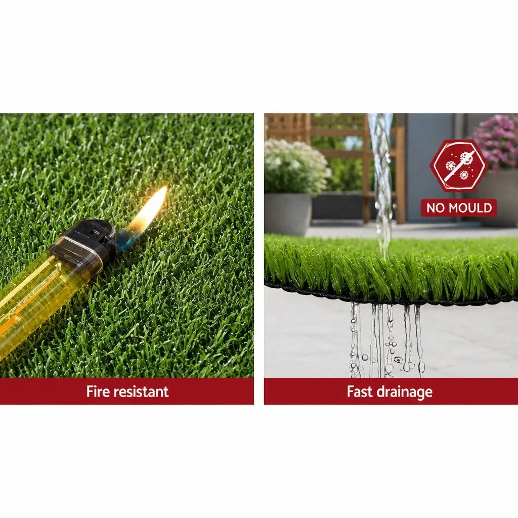 Synthetic Grass Artificial Turf 20 SQM Olive Green Lawn Garden Backyard Patio