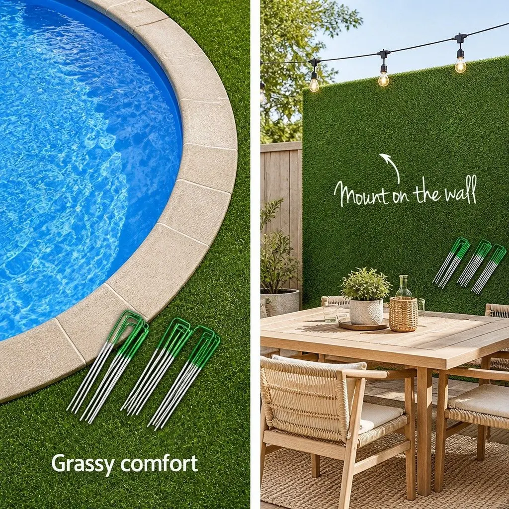 Synthetic Grass Pins 50pcs U-Shape Pegs Artificial Turf Lawn Garden Weed Mat