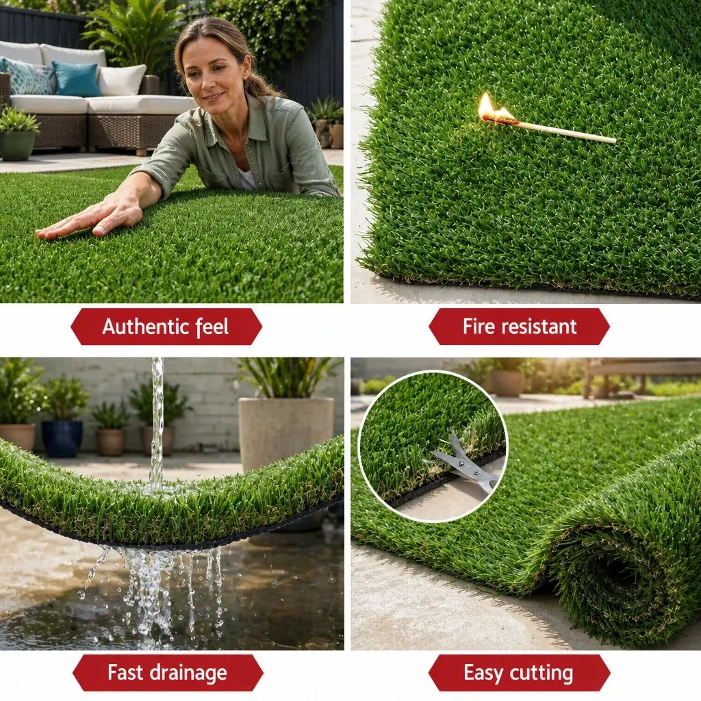 Artificial Grass Synthetic Turf 30mm Pile Height 2m x 5m Green