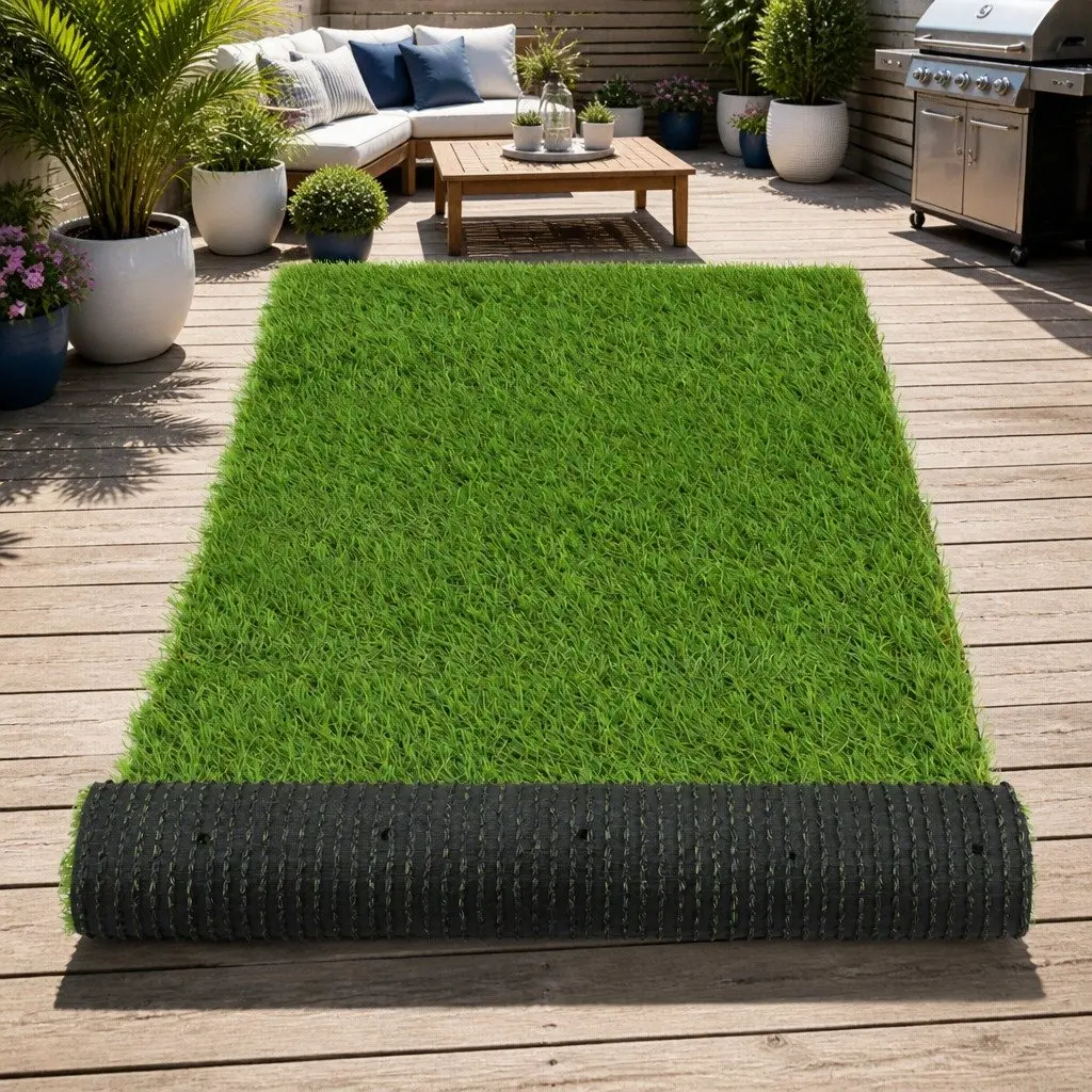 Artificial Grass 30mm Synthetic Lawn Turf Garden Landscape 2m x 5m Green