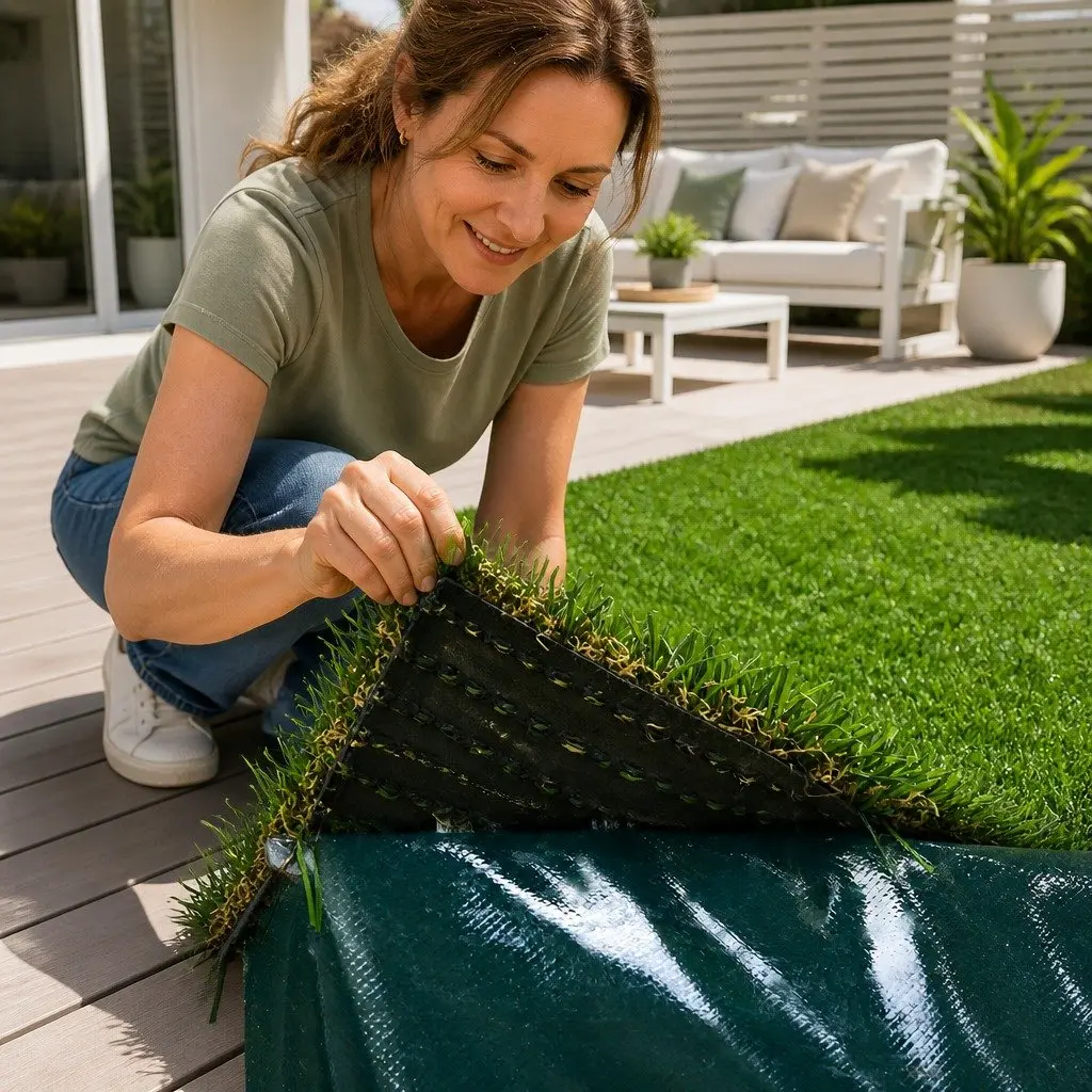 Artificial Grass Tape Self-Adhesive 15cm x 10m Olive Non-Woven Fabric for Joining Synthetic Turf and Anchoring to Various Surfaces