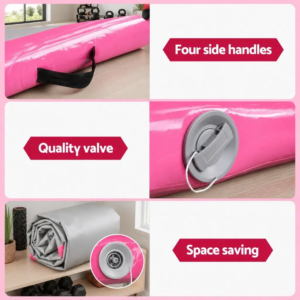 Air Track Mat Inflatable Gymnastics Tumbling Pad 4M Length 1M Width Pink