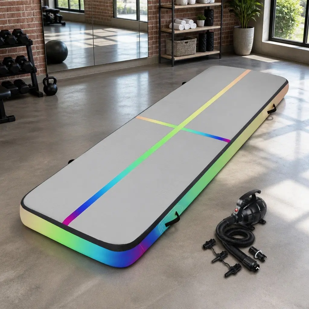 Inflatable Air Track Mat for Gymnastics Cheerleading Yoga 4M Length Multiple Colour Options