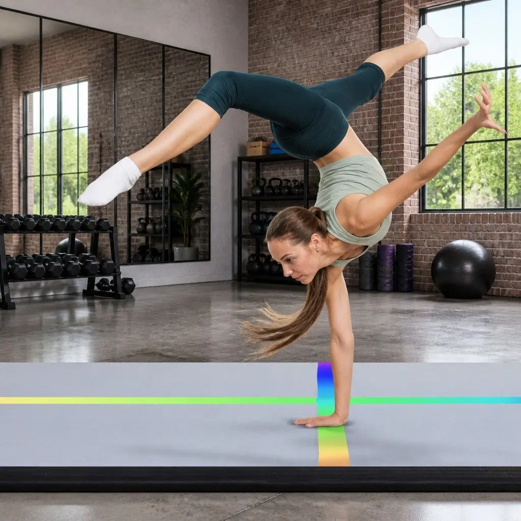 Inflatable Air Track Mat for Gymnastics Cheerleading Yoga 4M Length Multiple Colour Options