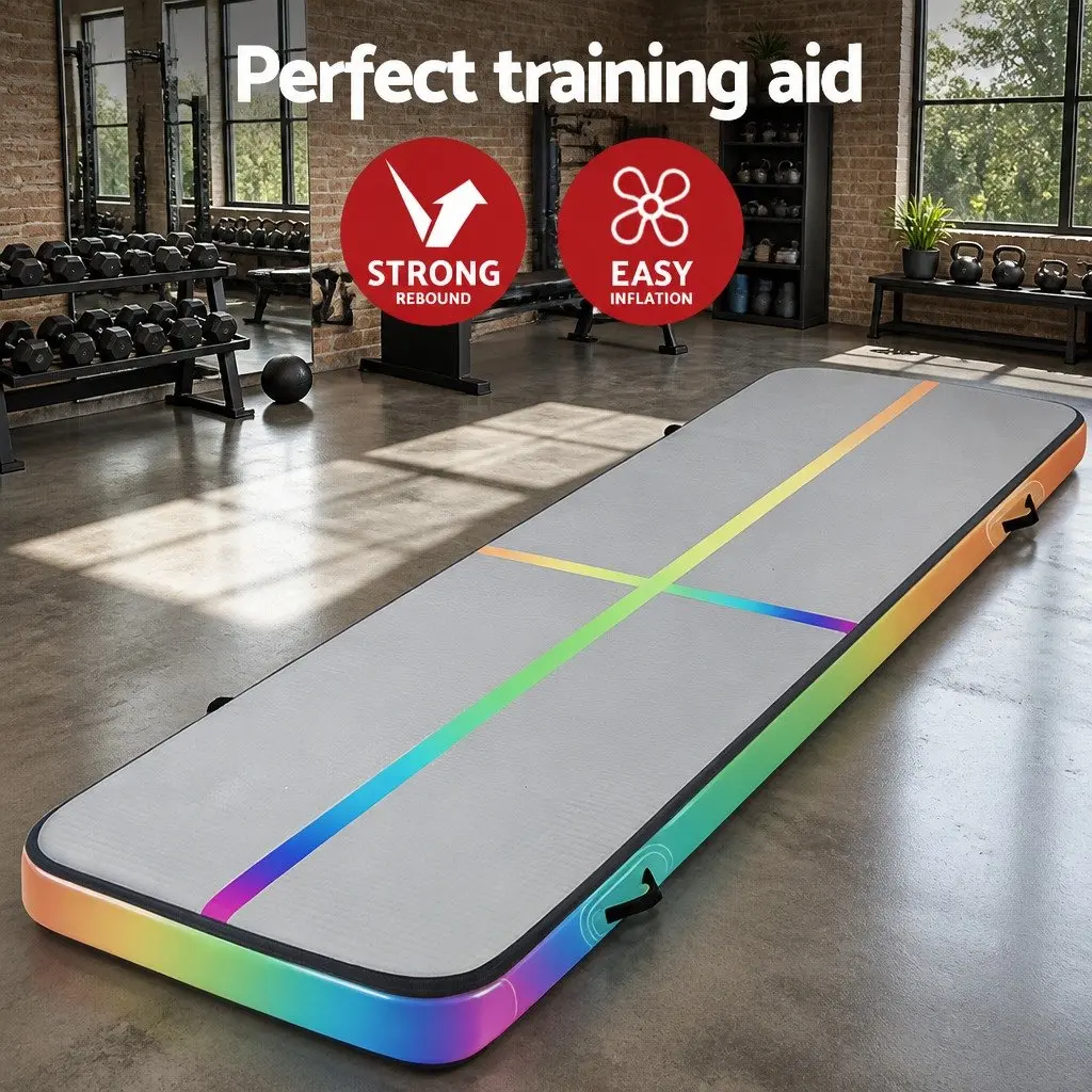 Inflatable Air Track Mat for Gymnastics Cheerleading Yoga 4M Length Multiple Colour Options