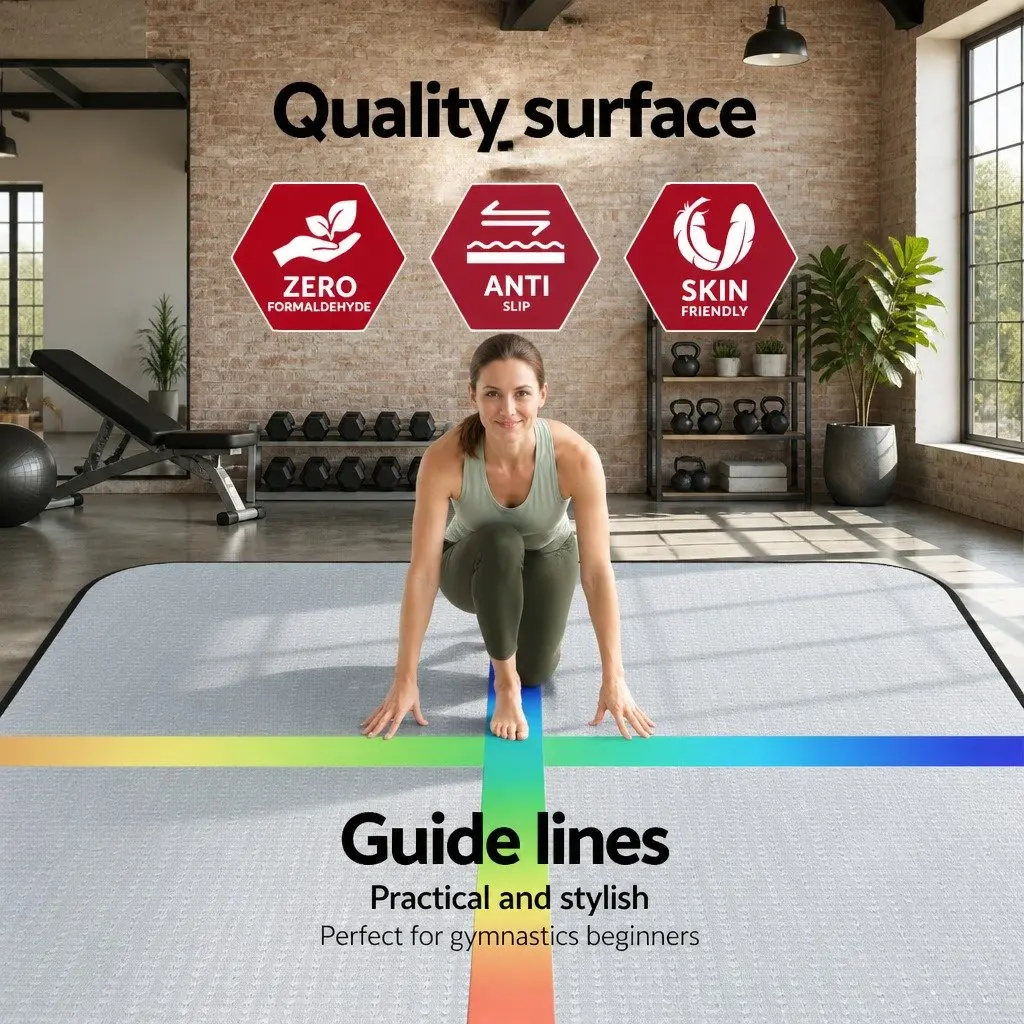 Inflatable Air Track Mat for Gymnastics Cheerleading Yoga 4M Length Multiple Colour Options
