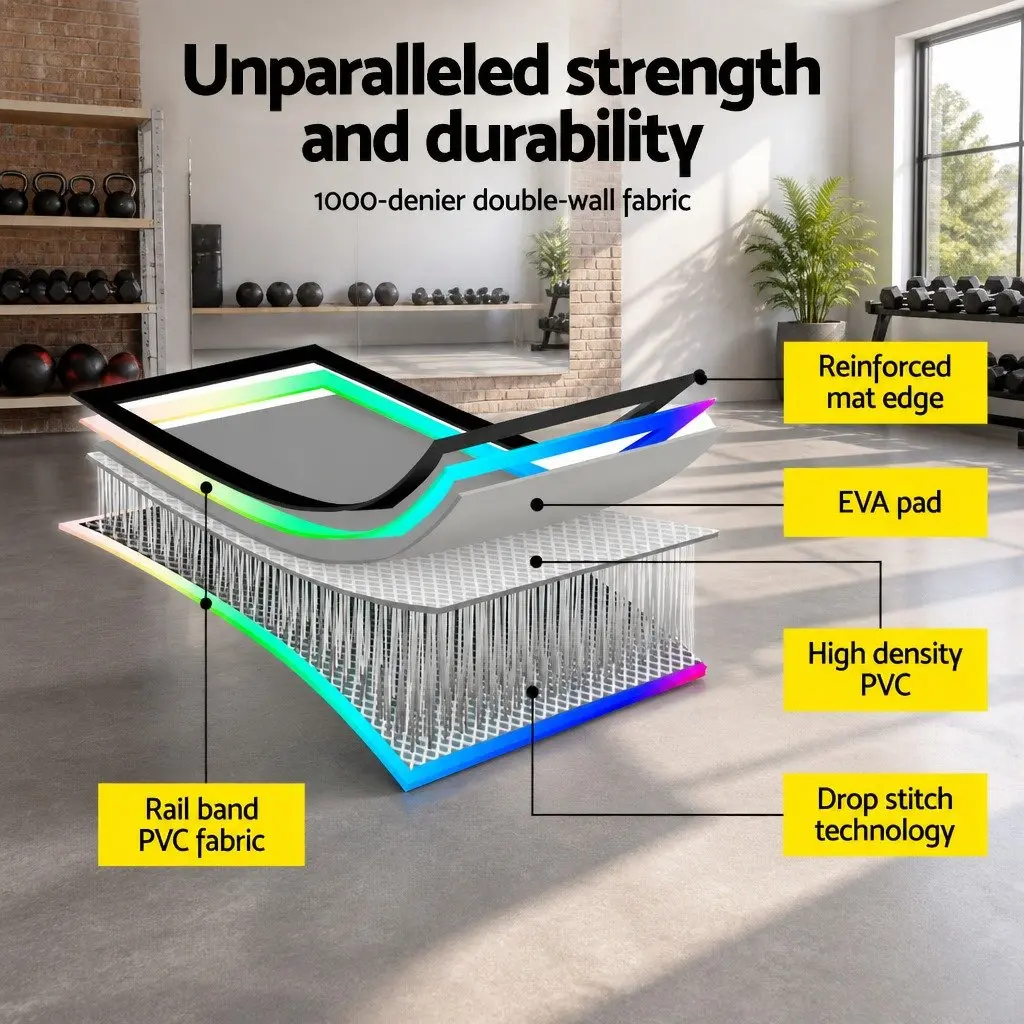 Inflatable Air Track Mat for Gymnastics Cheerleading Yoga 4M Length Multiple Colour Options