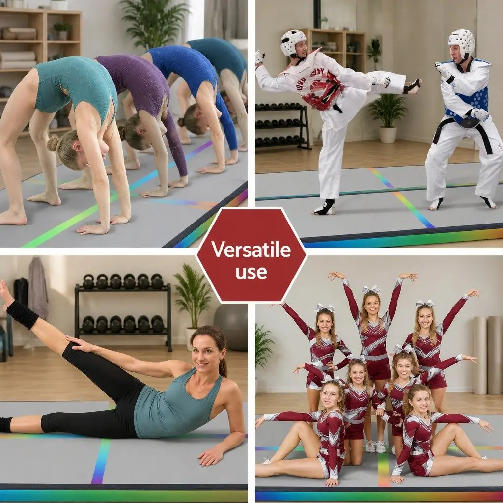 Air Track Gymnastics Mat 4M Inflatable Tumbling Exercise Cheerleading Training