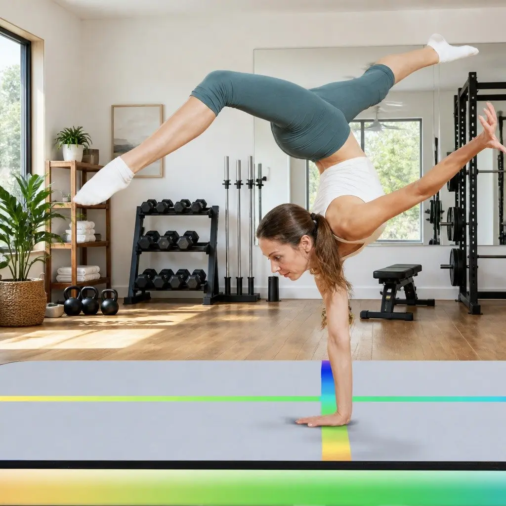 Air Track Gymnastics Mat 4M Inflatable Tumbling Exercise Cheerleading Training