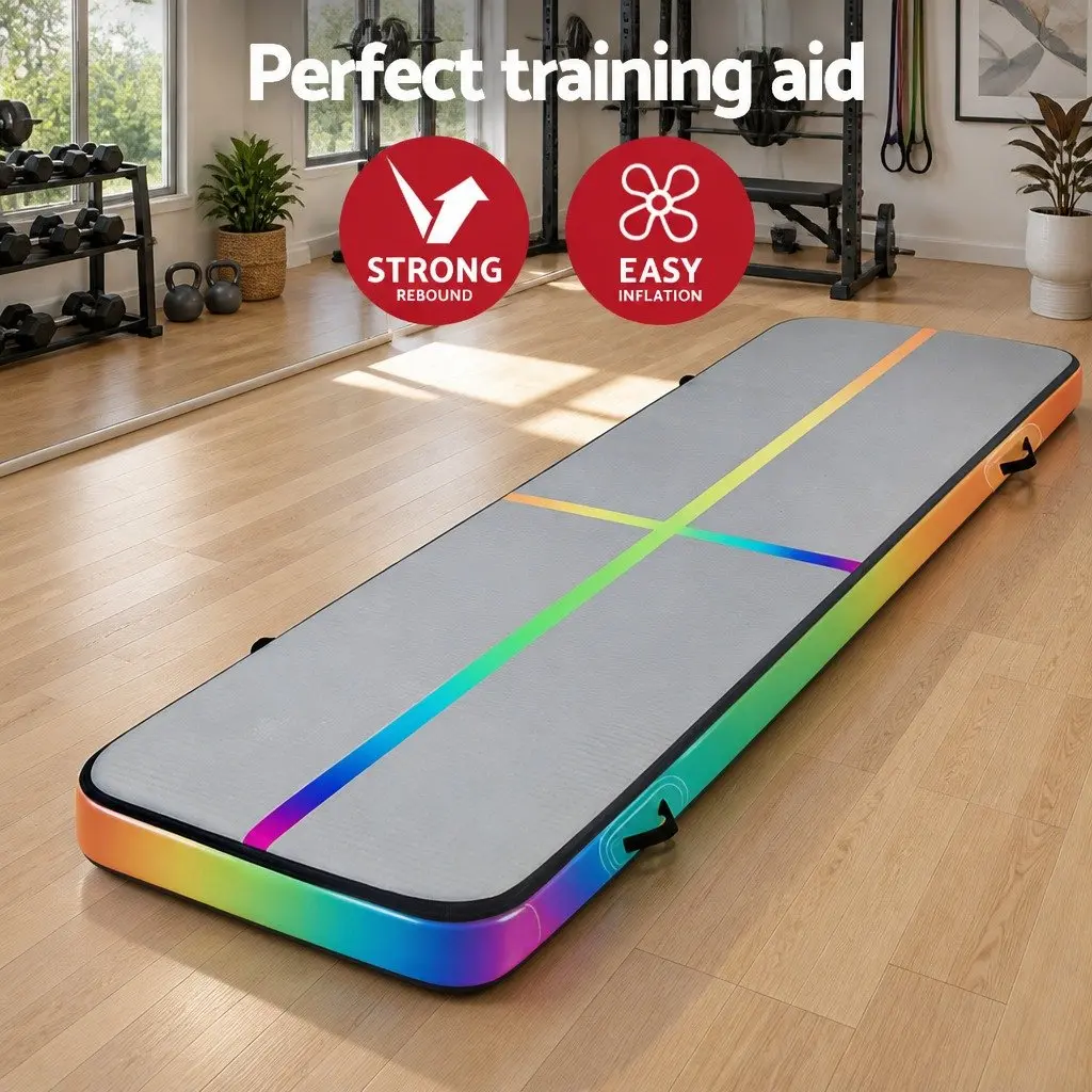 Air Track Gymnastics Mat 4M Inflatable Tumbling Exercise Cheerleading Training