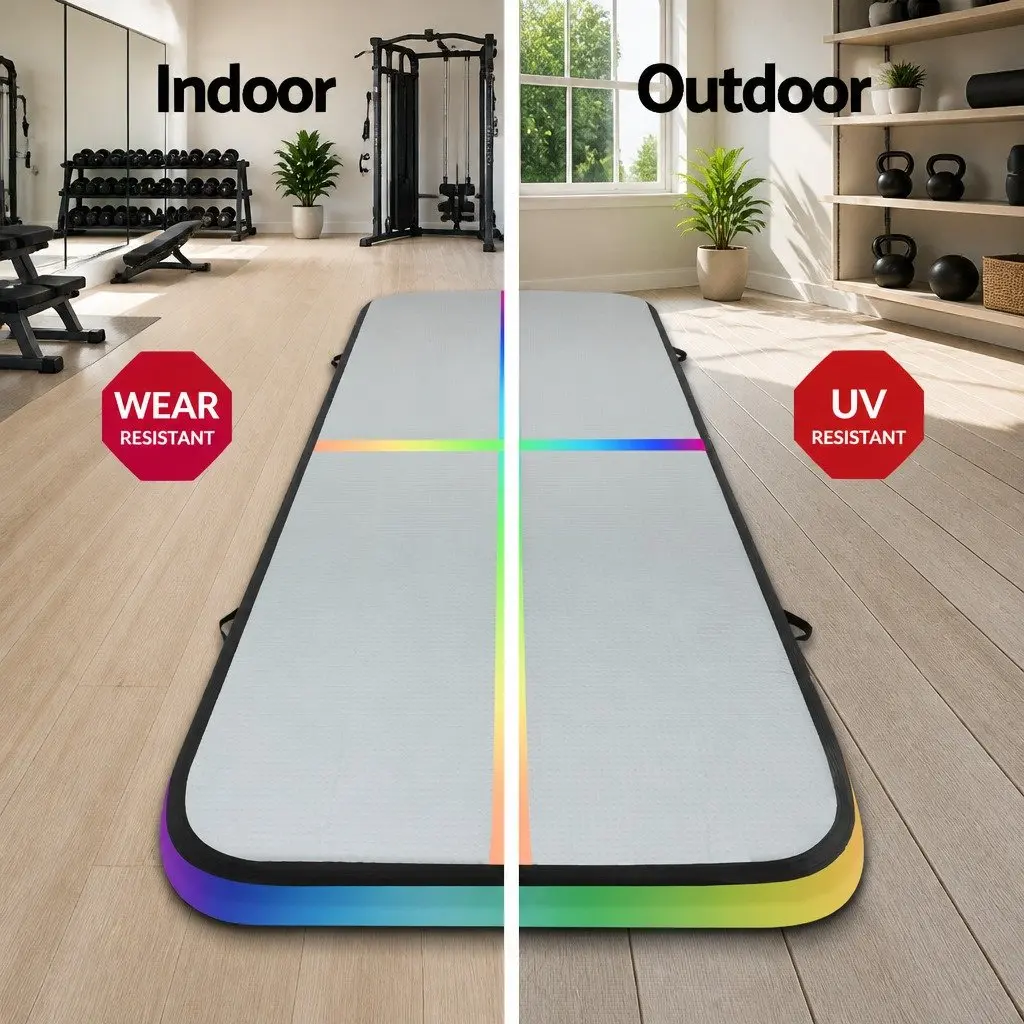 Air Track Gymnastics Mat 4M Inflatable Tumbling Exercise Cheerleading Training