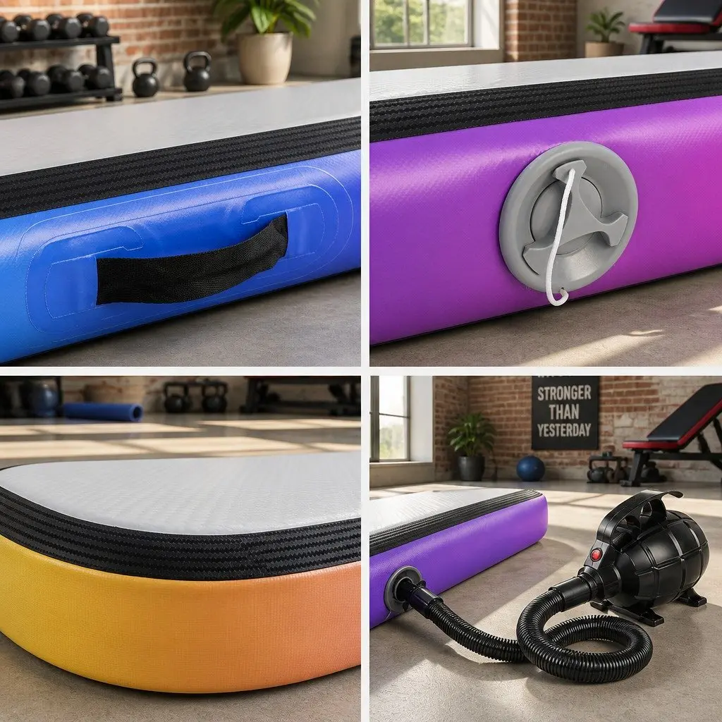 5M Air Track Mat Inflatable Gymnastics Tumbling Exercise Yoga Cheer Training