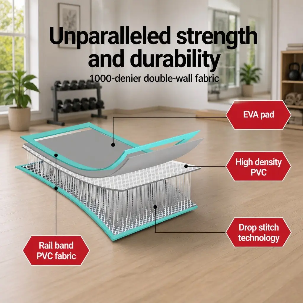 Inflatable Air Track Mat 5M Gymnastics Tumbling Training Exercise Fitness Green