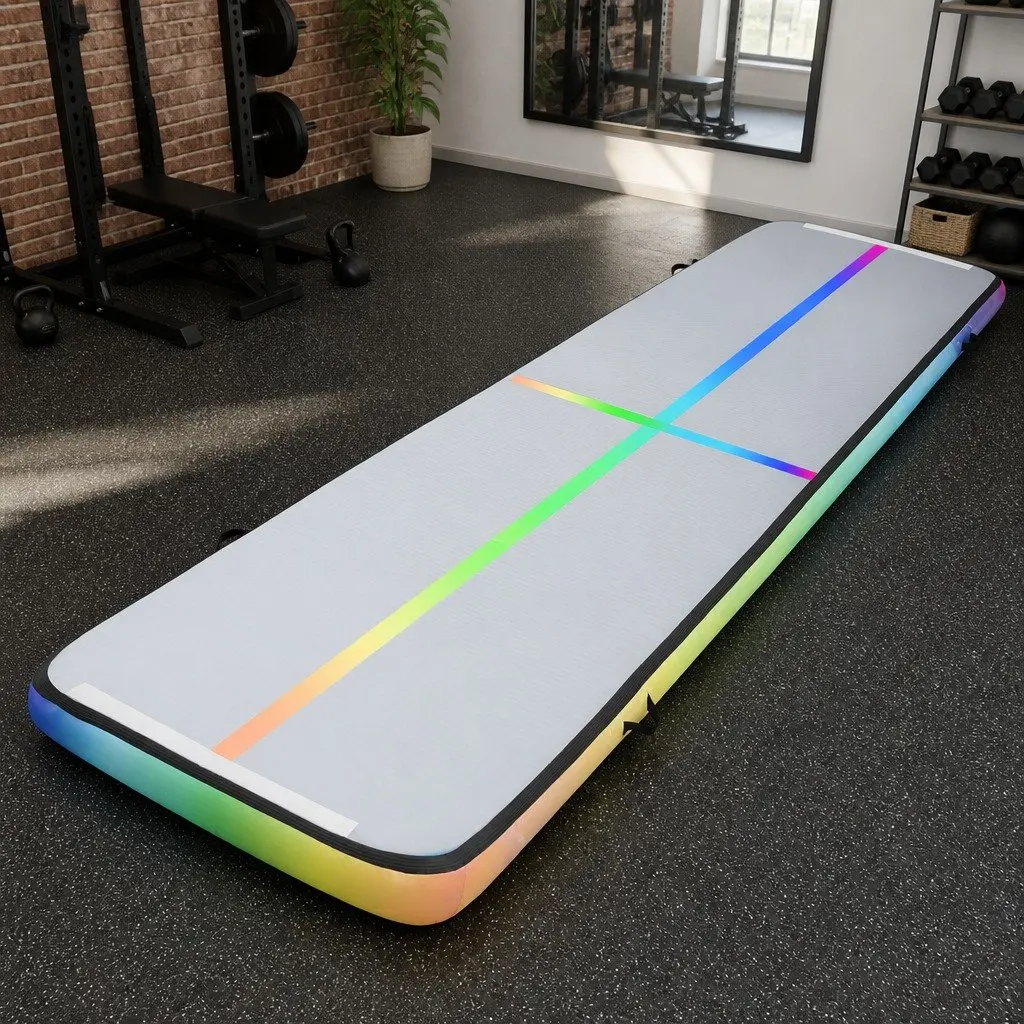 Air Track Inflatable Tumbling Mat 5M Gymnastics Yoga Exercise Fitness Training Multiple Colours