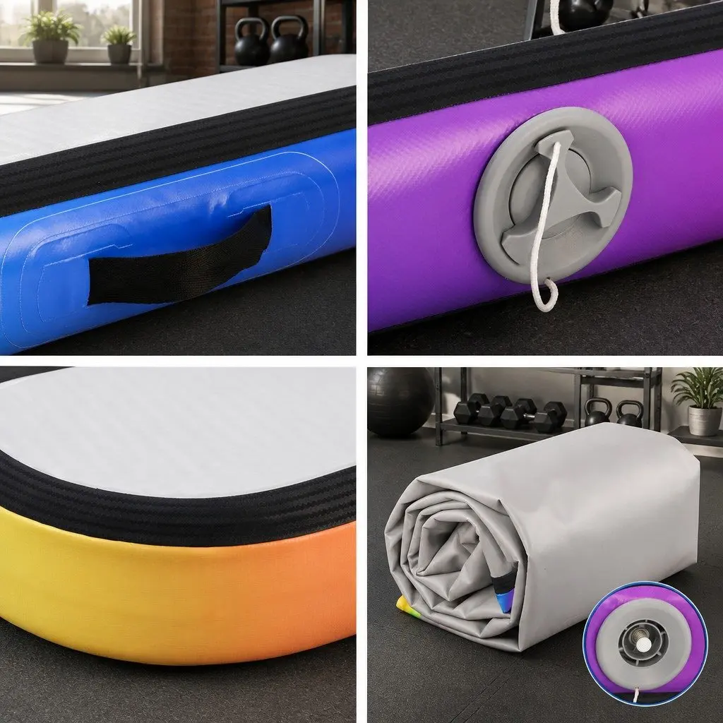 Air Track Inflatable Tumbling Mat 5M Gymnastics Yoga Exercise Fitness Training Multiple Colours