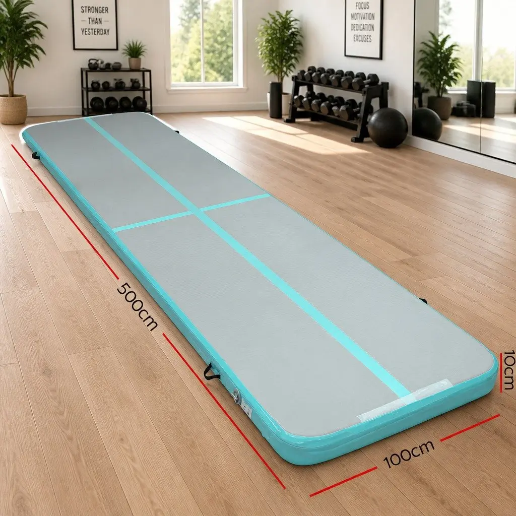 Inflatable Air Track Mat 5M Gymnastics Tumbling Floor Exercise Home Fitness Yoga