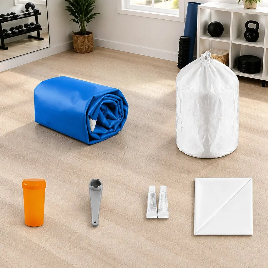 Inflatable Air Track Mat Gymnastics Tumbling Training Platform 5M Blue 20cm Thick