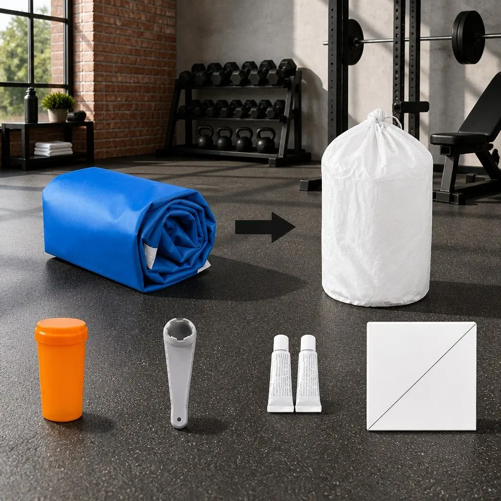 Inflatable Air Track Mat Gymnastics Training Pad 6m x 1m Blue