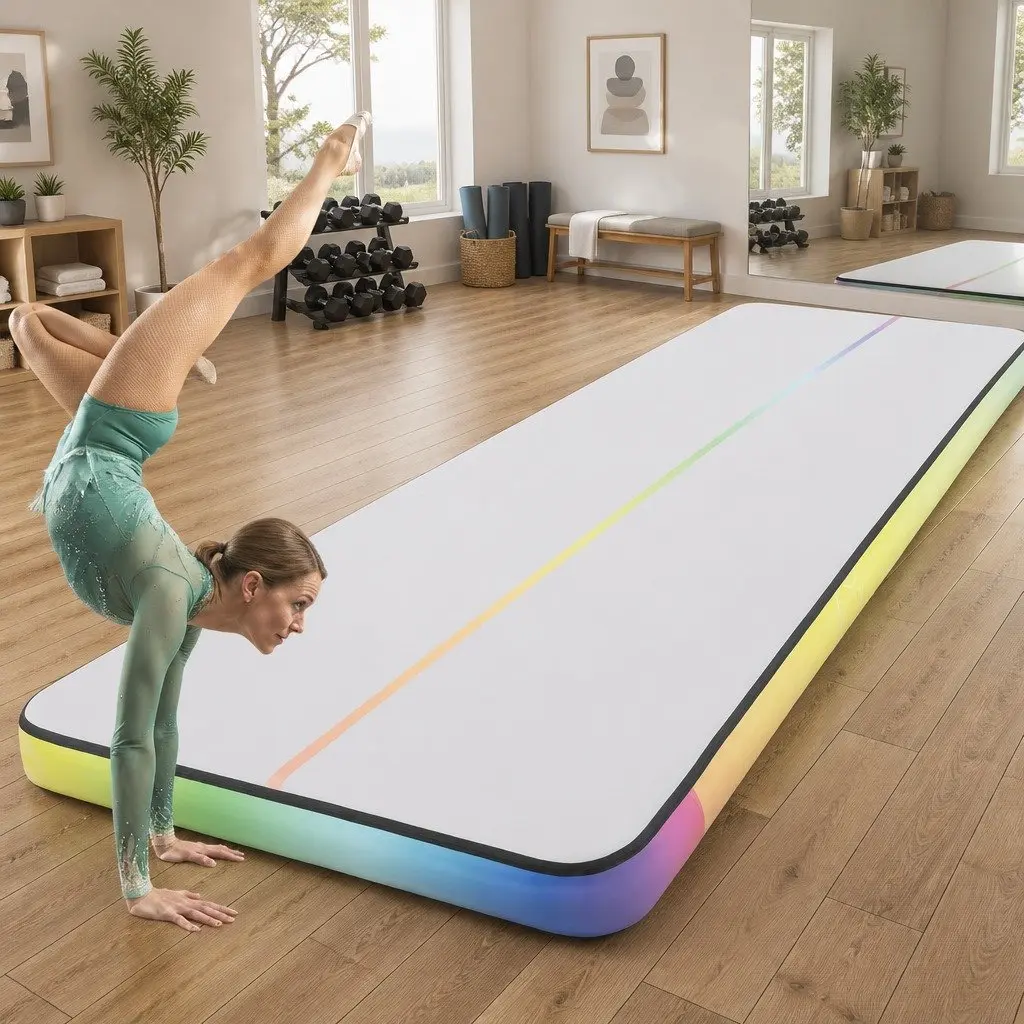 Inflatable Air Track Mat for Gymnastics and Tumbling 6M Multicolour Portable Training Mat