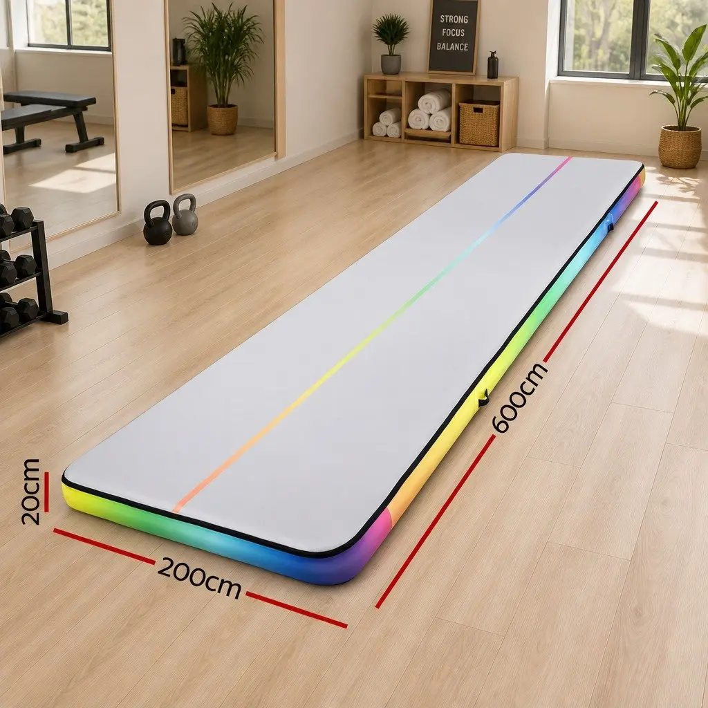 Inflatable Air Track Mat for Gymnastics and Tumbling 6M Multicolour Portable Training Mat