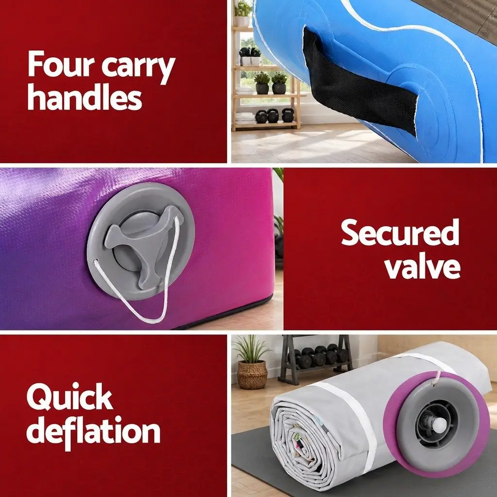 Inflatable Air Track Mat for Gymnastics and Tumbling 6M Multicolour Portable Training Mat