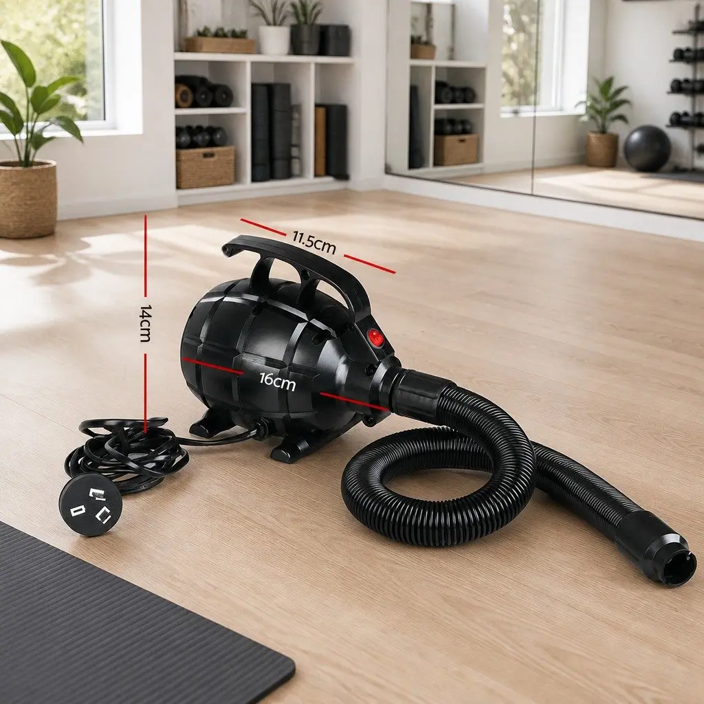 Electric Air Pump for Inflatable Gymnastics Mat 500W Black