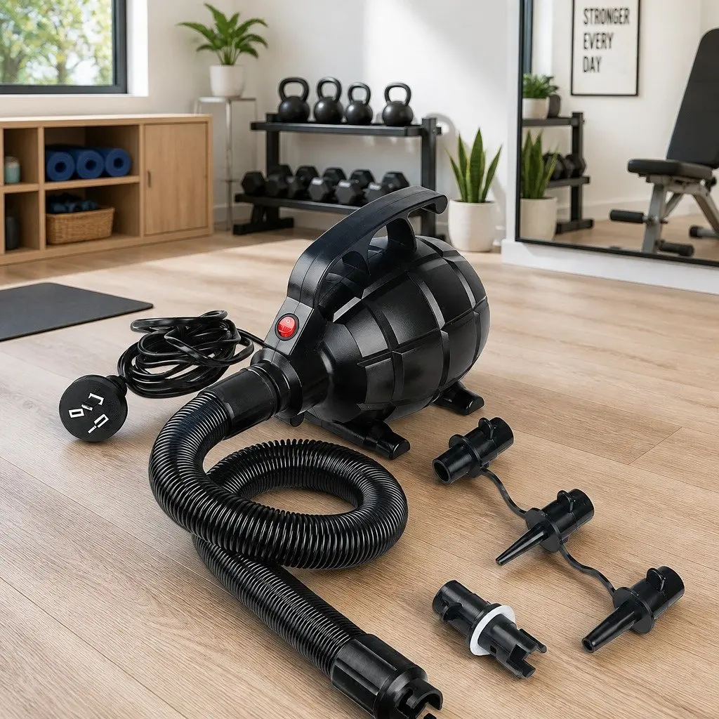 Electric Air Pump for Inflatable Gymnastics Mat 500W Black