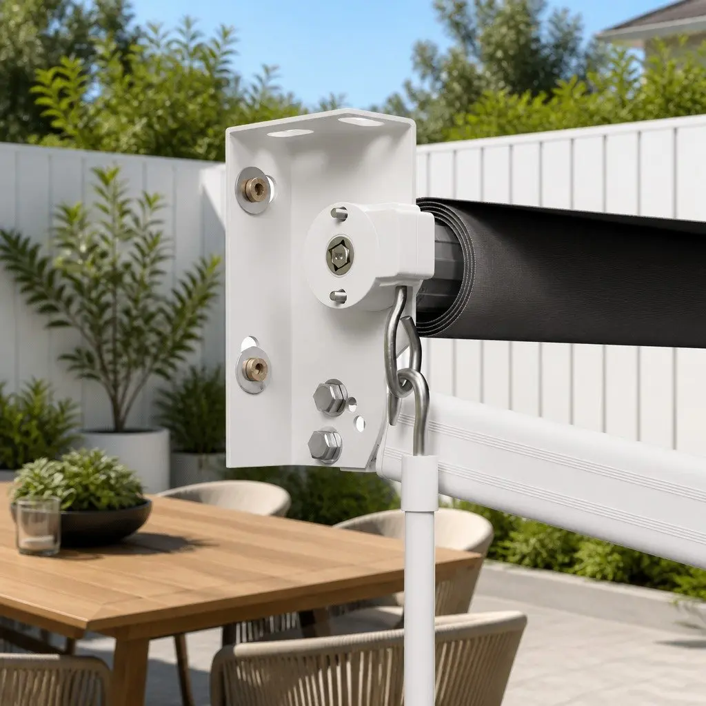 Manual Retractable Folding Awning Sunshade Garden Patio 2m x 1.5m Grey