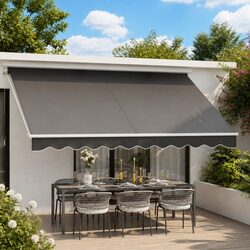 Reliable Folding Awning: 4m x 2.5m Outdoor Sunshade