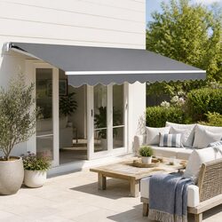 Retractable Folding Arm Awning Motorised Sunshade 3m x 2.5m Garden Patio