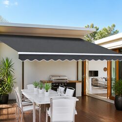 Motorised Retractable Folding Arm Awning 5m x 3m Sunshade Remote Control