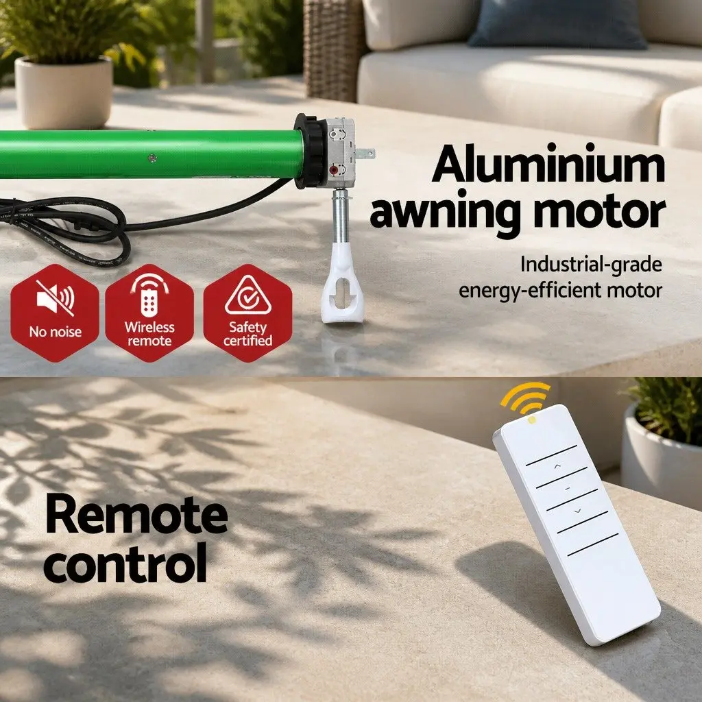 Replacement Motor 230V for Folding Arm Awning Remote Control 40N.m Green