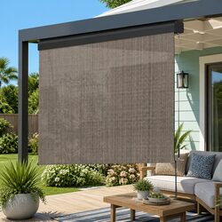 Outdoor Retractable Awning Roll Down Blind 3M x 2.5M Hand Crank Patio Shade