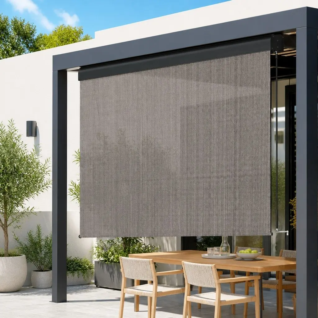 Retractable Awning Hand Crank Patio Shade 3M x 2.5M Brown