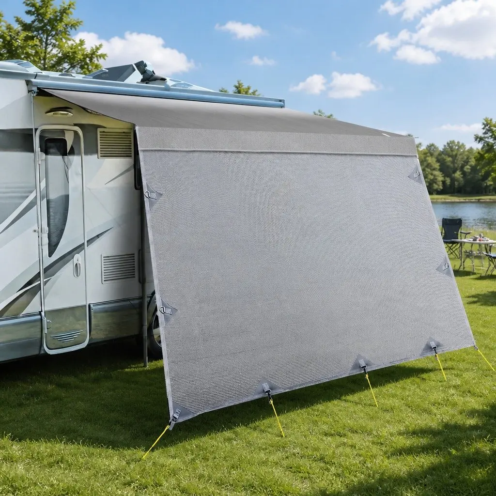 18ft RV Awning Fabric with Privacy Screen