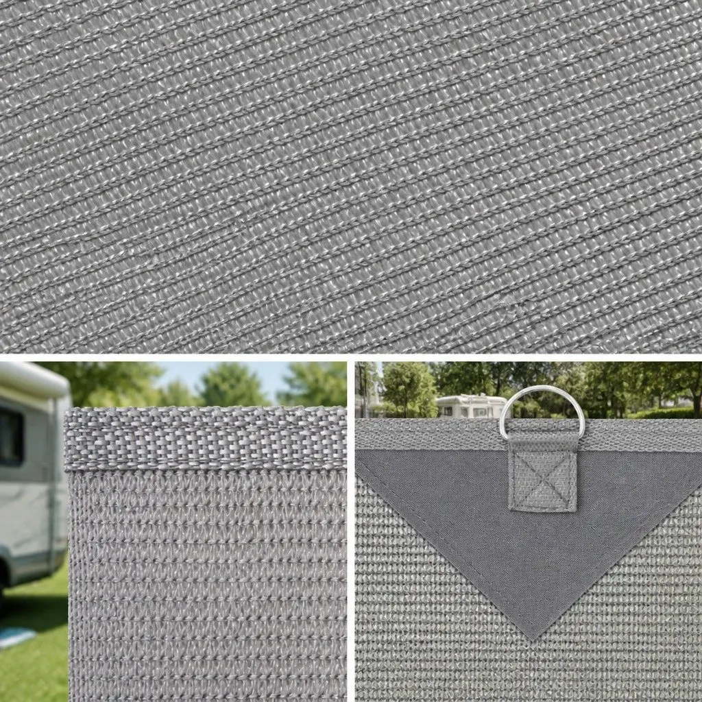 Caravan Privacy Screen Sun Shade 3.4x1.95M Grey