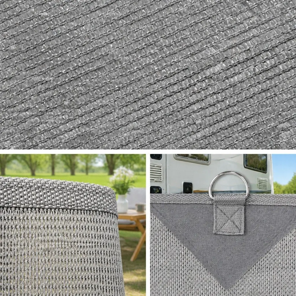 Caravan Privacy Screen Awning UV Protection 4M x 1.95M Grey