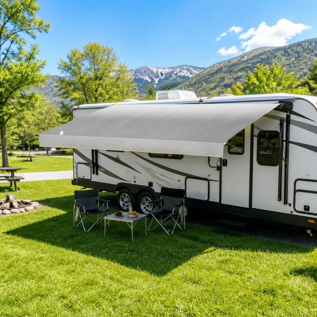 12ft Grey Caravan Awning Fabric, Easy to Use