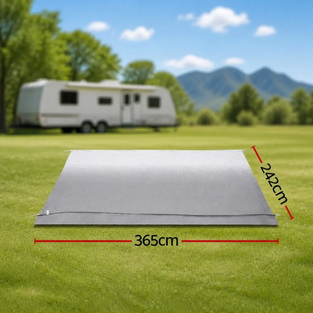 Awning Replacement Fabric 13ft for Caravan and RV 3.65M x 2.42M Grey