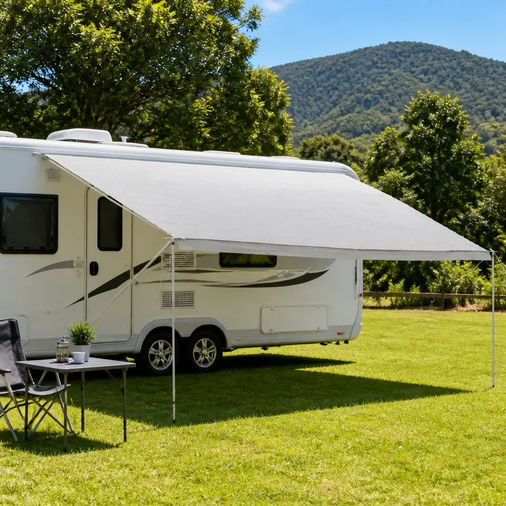Awning Replacement Fabric 13ft for Caravan and RV 3.65M x 2.42M Grey