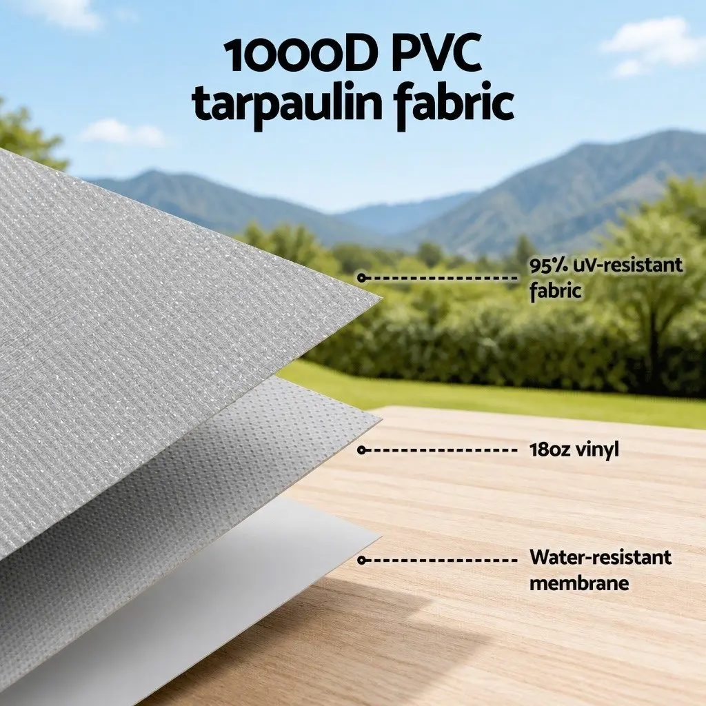 Awning Replacement Fabric 13ft for Caravan and RV 3.65M x 2.42M Grey