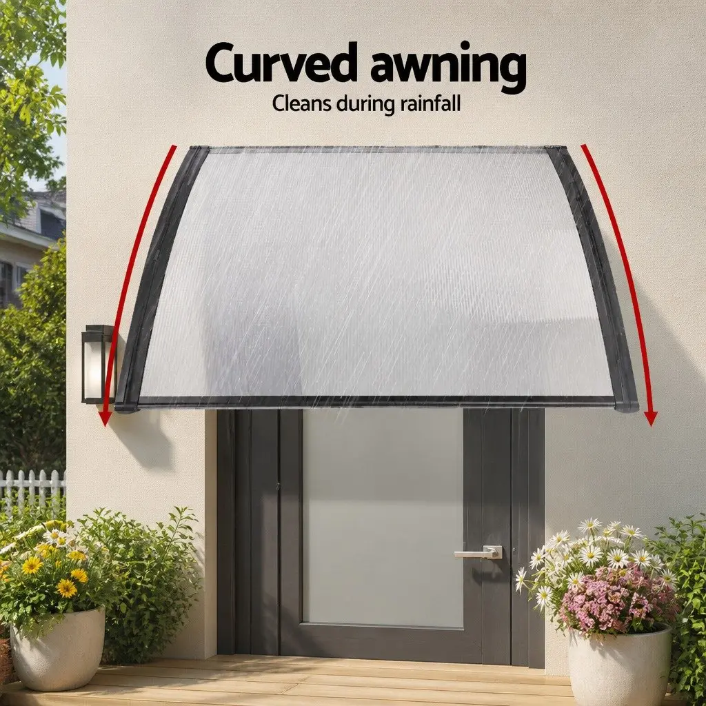 Awning Window Door UV Rain Resistant 1m x 1m Transparent Panel DIY Installation