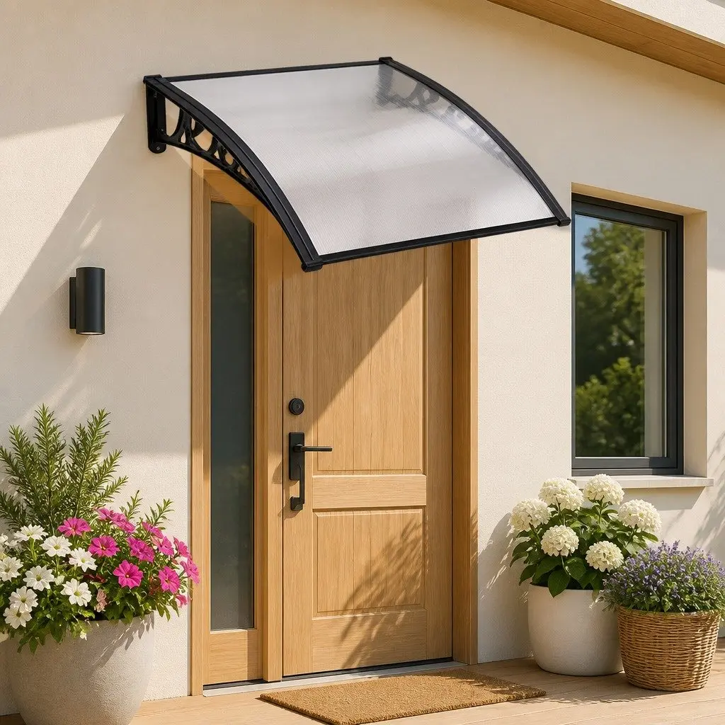 Awning Window Door UV Rain Resistant 1m x 1m Transparent Panel DIY Installation
