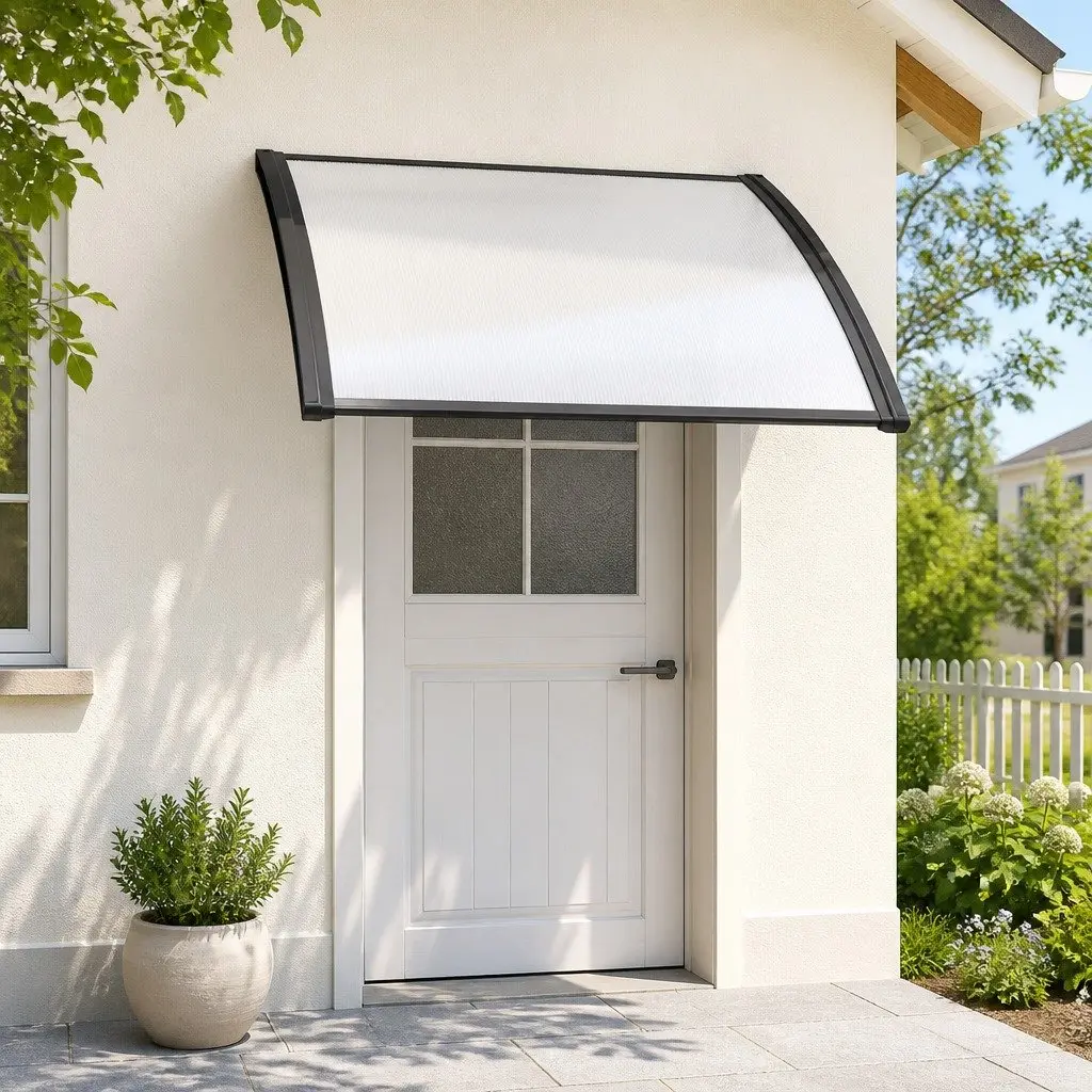 Awning Door Window 1m x 4m Transparent PC Panel Outdoor Sun Rain