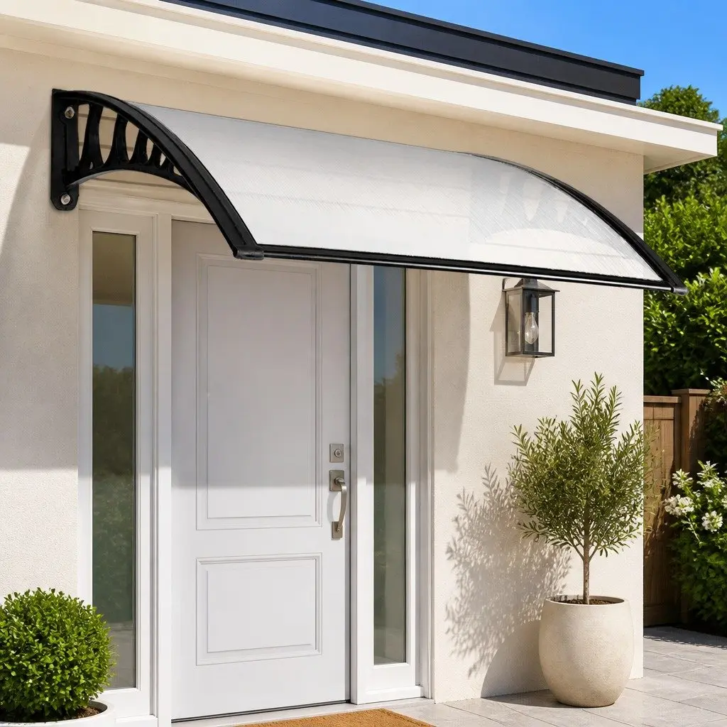 Awning Door Window 1m x 4m Transparent PC Panel Outdoor Sun Rain
