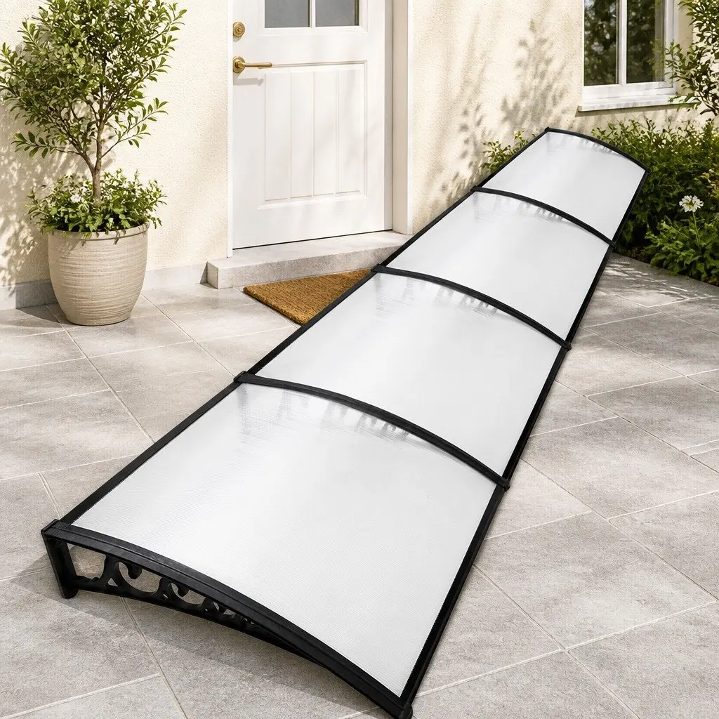 Awning Door Window 1m x 4m Transparent PC Panel Outdoor Sun Rain