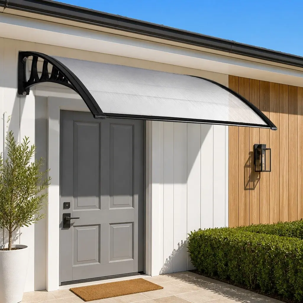 Awning Door Window Canopy 1m x 6m Transparent PC Panel Balcony Cover Shade